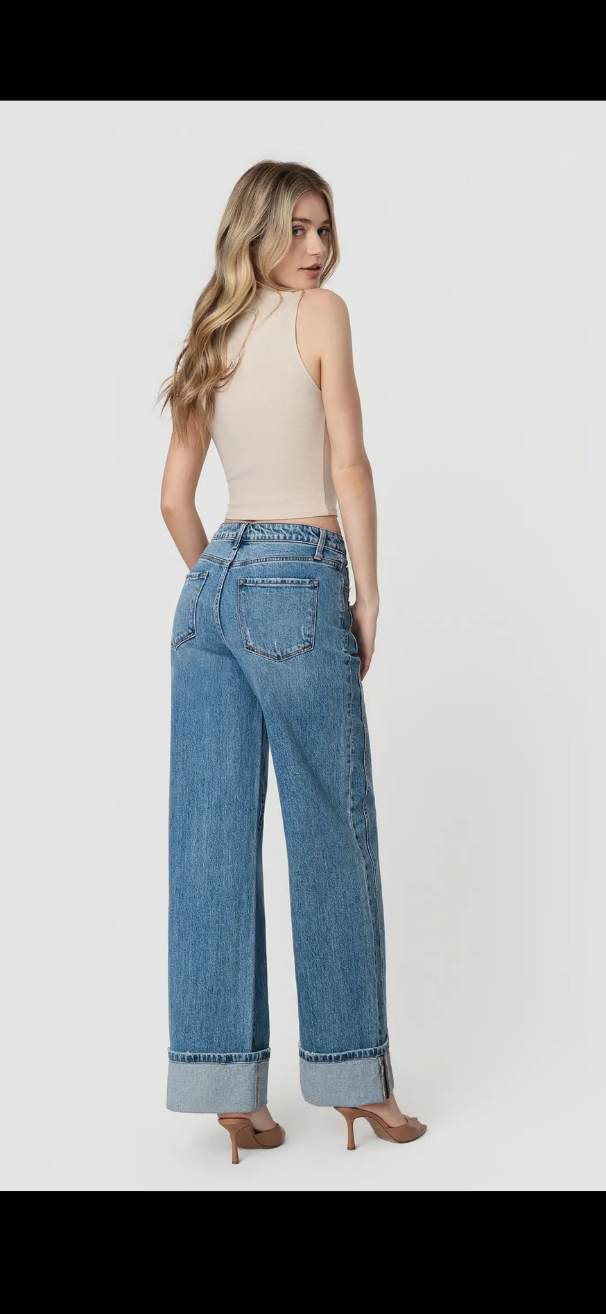 VERVET High Rise Cuffed Jeans (PRE-ORDER)