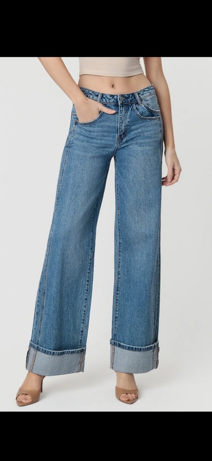 VERVET High Rise Cuffed Jeans (PRE-ORDER)