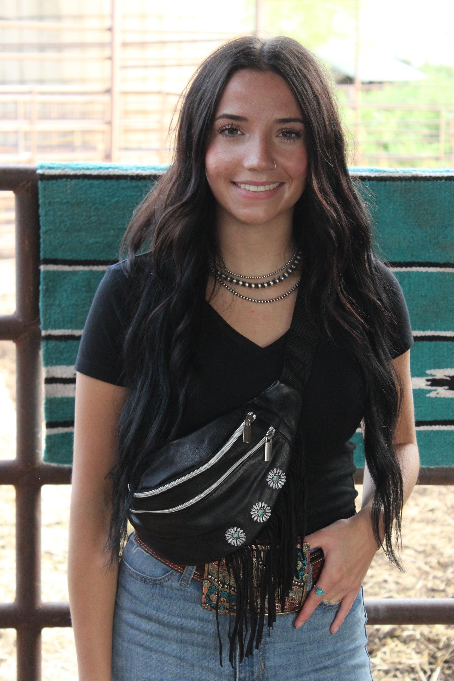 Concho crossbody bag
