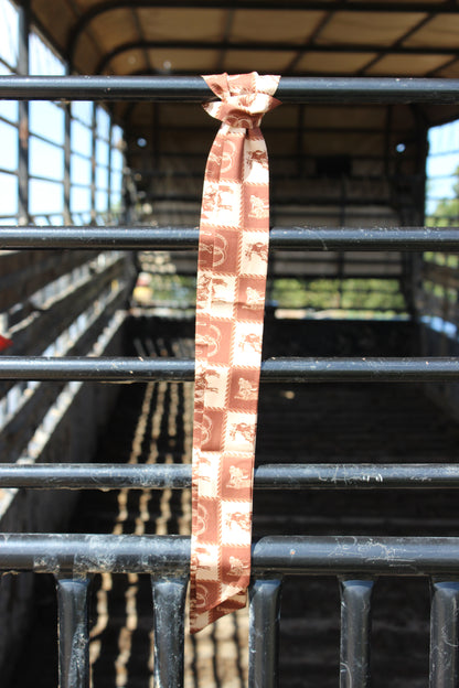 Cowpony Brown Checker Twilly